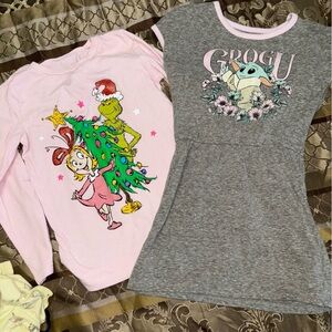 Pink and Gray Graphic shirts size 4